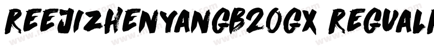 reejizhenyangb20gx regualr字体转换